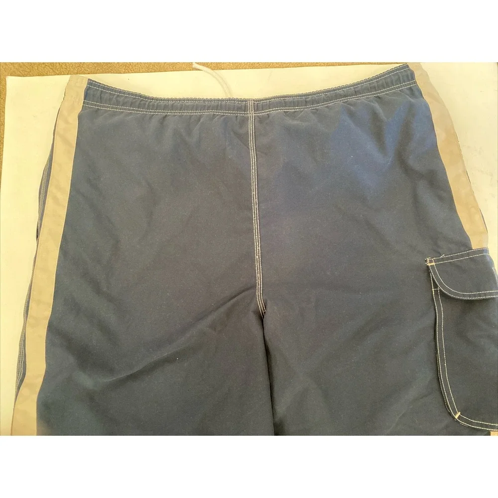 Vintage Ocean Pacific OP Board Shorts Surf Swim Trunks‎ Mens Size L Drawstring